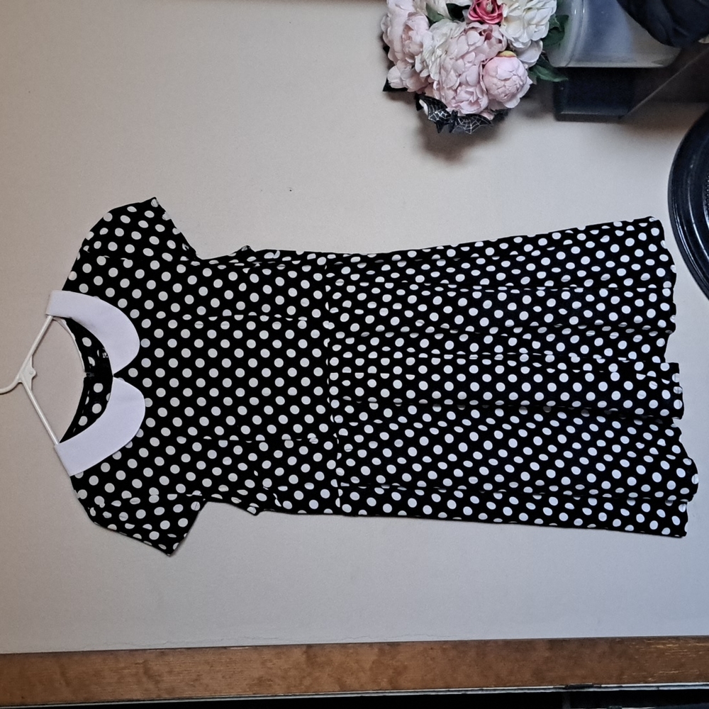 Polka dot, Peter pan collar dress